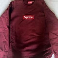 Supreme バーガンディ トレーナー ボックスロゴ - メルカリ
