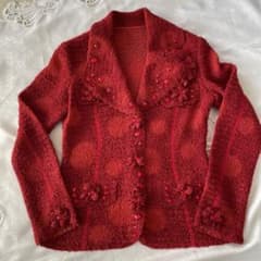 花様専用ノコオーノ❤️華やか　赤ジャケットのサムネイル