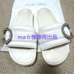 ma☆様 JIMMY CHOO クリスタルバックル ホワイト FALLON 39 ma☆様 JIMMY CHOO クリスタルバックル ホワイト FALLON 39 - メルカリ