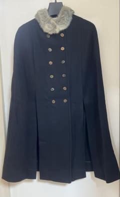 Jane Marple Dans Le Salon ファー付き黒ウールコート m89715607559_1.jpg?1757404831