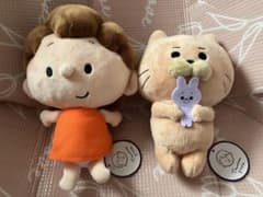 つむぱぱなかよしぬいぐるみ2個セット(つむぎ、はじめ)