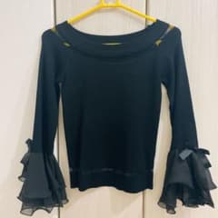 SHAKE・SHAKE シースルー リボン トップスのサムネイル