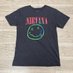 NIRVANA スマイリー 古着 Tシャツ 濃グレー