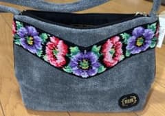 【新品】FEILER フェイラー ハンドバッグ グレー 花柄のサムネイル