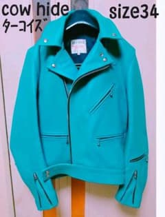 希少‼️カウハイド ターコイズ❕ ルイスレザー サイクロン サイズ34のサムネイル