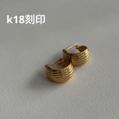 K18 フープピアスのサムネイル
