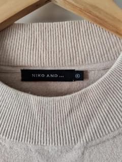 美品☆ niko and ... アイボリー L モックネックニット セーター 