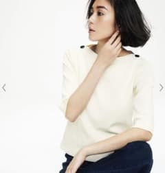 DoCLASSE 総針編み・ボートネックセーターのサムネイル