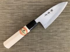新品 堺孝行 立研 あじ切包丁 120mm 片刃 日本製 鯵切 小出刃 包丁 鋼