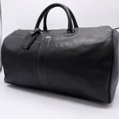 定番】ダンヒル dunhill ボストンバッグ シボ革 ブラック 黒 - メルカリ