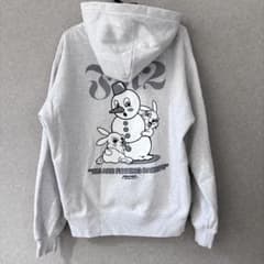 【M】#FR2羊蹄 北海道限定 パーカー バックプリント ラビット グレーのサムネイル