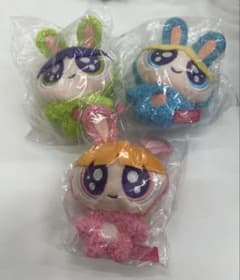 파워 퍼프 걸즈 오메메 반짝반짝 봉제인형 3점 세트