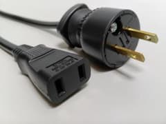 角2P 旧規格 非メッキ電源ケーブル 1.5m 新品 ビンテージオーディオ用のサムネイル