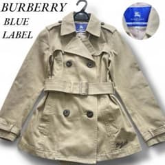 人気✨バーバリーロンドンブルーレーベル　トレンチコート ショート３６ベルト 刺繍 人気✨バーバリーロンドンブルーレーベル トレンチコート