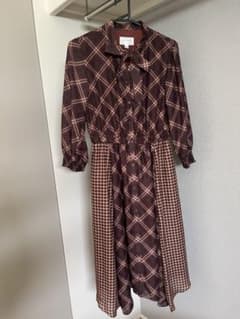 【美品】JILL STUART チェック柄長袖ワンピースのサムネイル