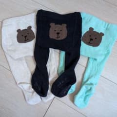 【1週間限定】 babyGAP くまさんケーブルニットタイツ 3点セットのサムネイル