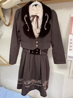 難あり　アマベル Amavel 音符刺繍　ジャケット　スカート　ブラウス　セット 難あり アマベル Amavel 音符刺繍 ジャケット スカート ブラウス