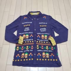 rough 刺繍シャツ　パープルのサムネイル