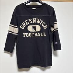 Champion チャンピオン 七分袖 フットボールTシャツ ブラックのサムネイル