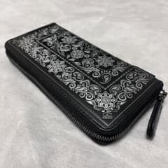 ノマドイ ニューメキシコ 長財布 新品 レザー バンダナ 型押し　ラウンドジップ ノマドイ ニューメキシコ 長財布 新品 レザー バンダナ 型押し