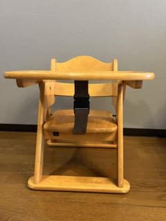 KATOJI カトージ 木製ハイチェア 折りたたみ テーブル付 ベルト付のサムネイル