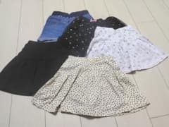 キッズ 女児 キュロット ショートパンツ 4点セット まとめ売りのサムネイル