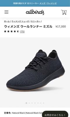 オールバーズallbirds wool Runner muzzle 撥水のサムネイル