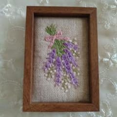 ラベンダー刺繍 ミニフレームのサムネイル
