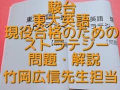駿台　東大英語現役合格のためのストラテジー　問題解答　竹岡広信先生　鉄緑会河合塾のサムネイル