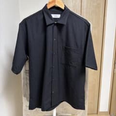 タグ有 MARKAWARE別注 OPEN COLLAR SHIRT 黒1 タグ有 MARKAWARE別注 OPEN COLLAR SHIRT 黒1 - メルカリ