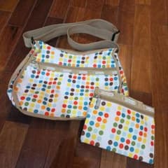 LeSportsac ショルダーバッグ ポーチ付き ドット柄　レスポのサムネイル
