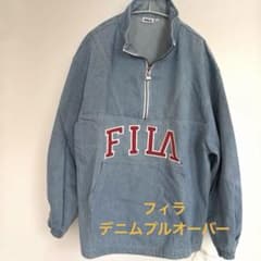 필라 FILA 하프 Zip 데님 풀오버 상태좋음 헌 옷