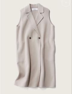 SOÉJU ウールリバーロングジレ ベージュ - メルカリ