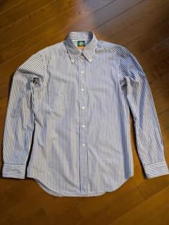 Maker's Shirt 鎌倉 長袖シャツ ストライプ ネイビーのサムネイル