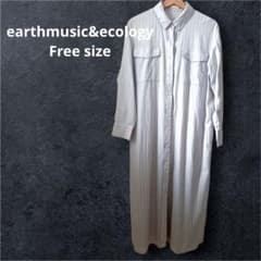 earth music&ecology ストライプ シャツワンピースのサムネイル