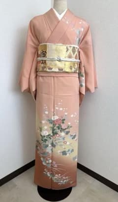 上質 丹後ちりめん訪問着＋袋帯 2点セット】しつけ糸付き 未使用品