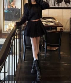 GRL ショート丈フェザーヤーンニットトップスのサムネイル