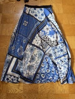 グレースコンチネンタル スカーフシアースカート ブルー系 - メルカリ
