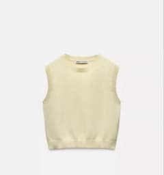zara ノースリーブニットトップス　イエローのサムネイル