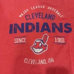 MLB メジャーリーグベースボール　インディアンズ　メンズ　半袖Tシャツ.のサムネイル