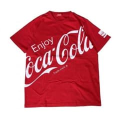 【インパクト抜群】Coca-Cola コカコーラ ビッグロゴ Tシャツ L 赤のサムネイル
