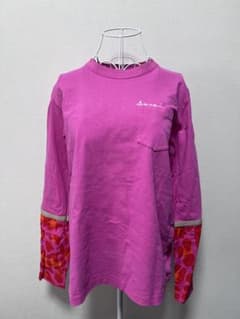 sacai ピンク 長袖カットソー 19ss sacai ロングスリーブTシャツ レオパード ピンク - メルカリ