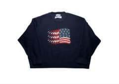 dairiku ダイリク　ニット　セーター　レイヤード　ダメージ　星条旗 dairiku ダイリク 19aw 星条旗ニット 写真アップしました