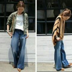 15aw フレームワークデニムハイライズ フレアワイドパンツ 34のサムネイル