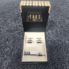 【DAKS】ダックス カフス ネクタイピン セット スワロフスキーのサムネイル