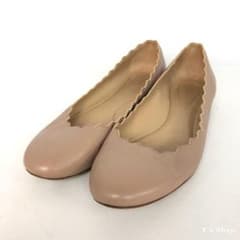 Chloé クロエ フラットシューズ バレエシューズ パンプス ピンクベージュのサムネイル