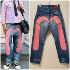 EVISU No.2 Lot.2001 W30×L35 ピンク大黒 ビッグカモメ - メルカリ
