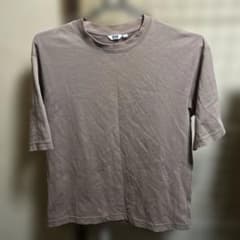 エアリズムコットンオーバーサイズTシャツ　2枚組　XL 茶／黒のサムネイル