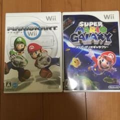 wiiソフト マリオカートwii  スーパーマリオギヤラクシー 2本セットのサムネイル