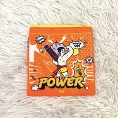 韓国 マグネシウム ポーチ オレンジ アメコミ風のサムネイル